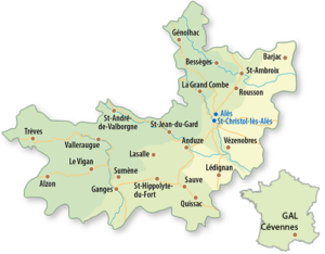 Carte gal Cevennes