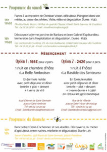 Flyer (recto) de présentation du week-end agritouristique